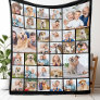 Custom 33 Photo Collage Family Friends Keepsake Fleece Blanket