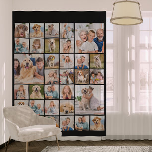 Custom 33 Photo Collage Modern Pattern Family Blackout Curtains