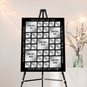 Custom 33 Photo Collage Personalized Foam Board