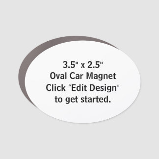 Custom 3.5" x 2.5" Oval Car Magnet