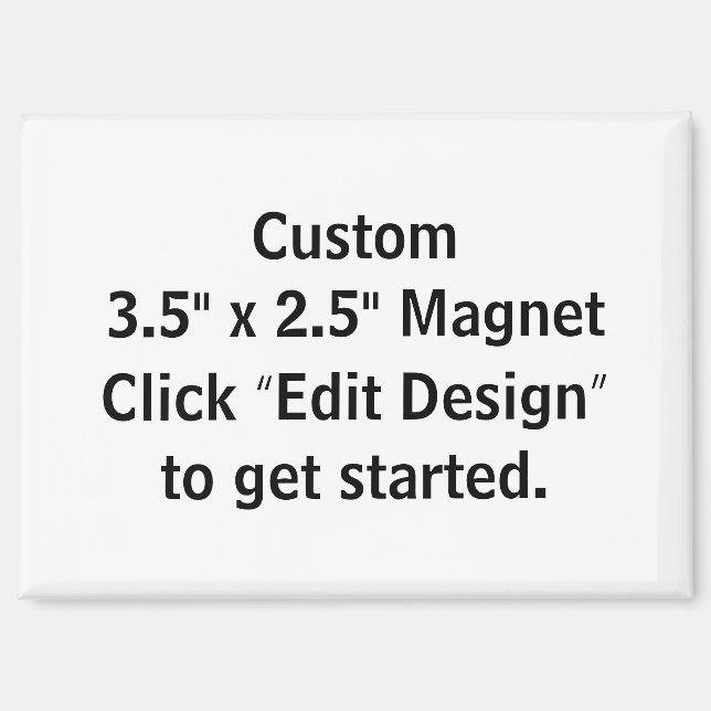 Custom 3.5" x 2.5" Rectangle Magnet (Front)