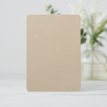 Custom 3.5" x 5" Kraft Invitations Rounded Corners