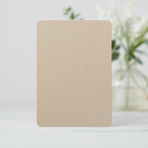 Custom 35 x 5 Kraft Invitations Rounded Corners