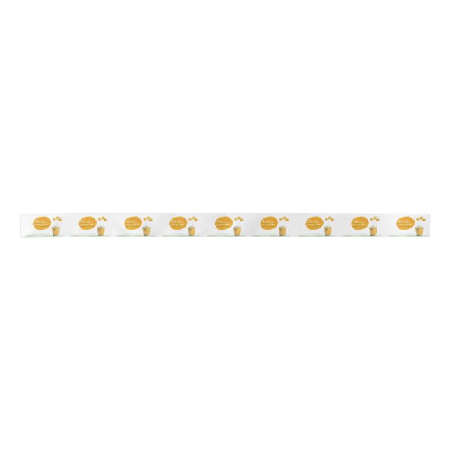 Custom 3.81cm Width Satin Ribbon, 1.82m (2 yards)  Satin Ribbon (Front)