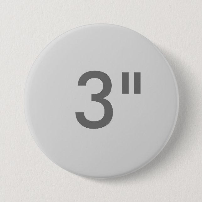 Custom 3" Inch Large Round Badge Blank Template Button (Front)