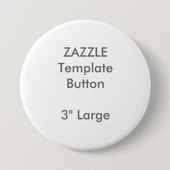 Custom 3" Large Round Button Blank Template (Front)