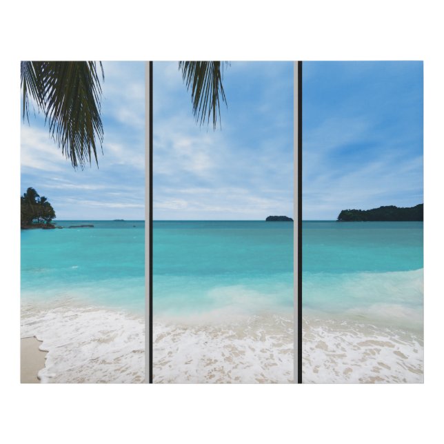 Custom 3 Panel Effect Wall Art Ocean Beach (Front)