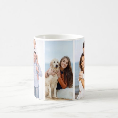 Custom 3 Photo Classic White Mug Gift