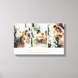 Custom 3 Photo Collage Modern Canvas Print