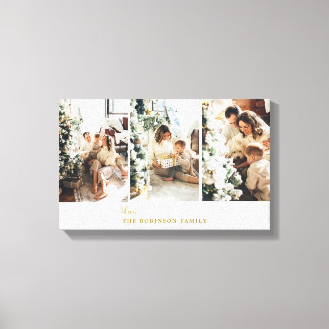 Custom 3 Photo Collage Modern Canvas Print (Front)