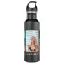 Custom 3 Photo Collage & Name Stainless Steel Water Bottle