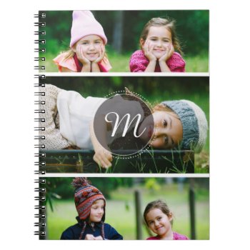 Custom 3 Photo Notebook by thespottedowl at Zazzle