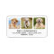 Custom 3 Photo Personalized Return Address 