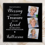 Custom 3 Photo Remembrance Memorial Funeral Button<br><div class="desc">Honor your loved one with a custom photo memorial funeral button. This unique memorial keepsake button is the perfect gift for yourself, family or friends to pay tribute to your loved one. We hope your memorial in loving memory funeral button will bring you peace, joy and happy memories. Quote "...</div>