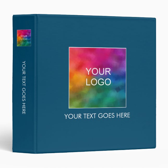 Custom 3 Ring Binder Company Logo Here Elegant (Front/Spine)