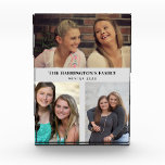 Custom 3 Sections Family Photos Collage Gray Frame