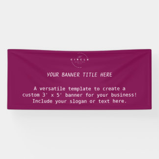 Custom 3' x 5' Bold Magenta Business Banner