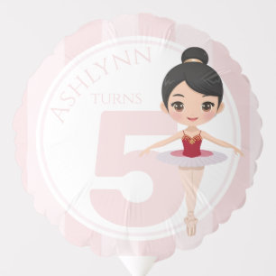 Custom 3D Cute Red Ballerina for Girls Birthday Balloon
