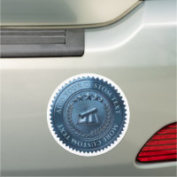 Custom 3D editable Blue foil certificate seal