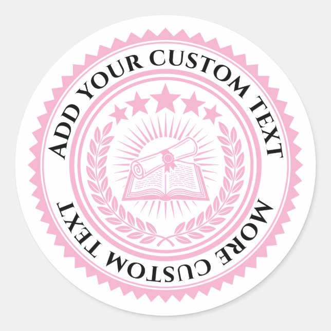 Custom 3D editable color & text certificate seal (Front)