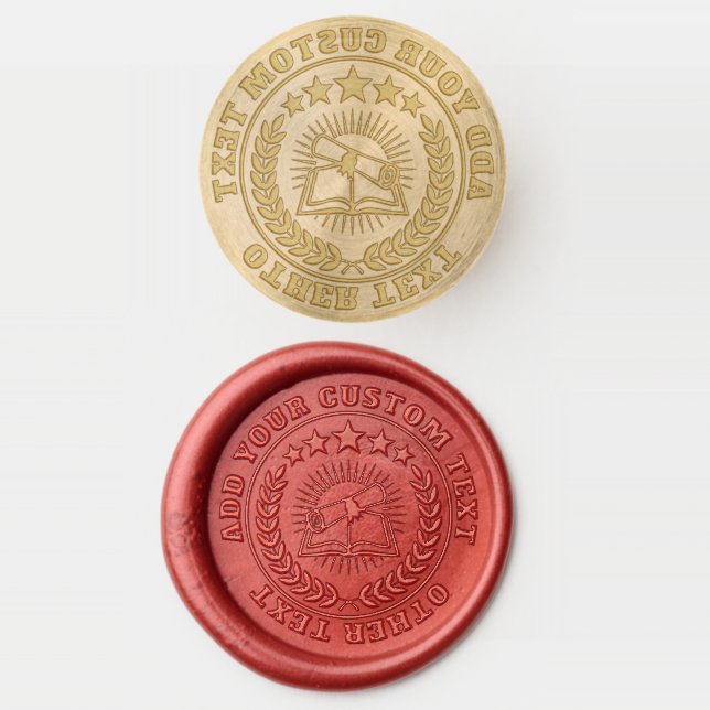 Custom 3D editable DIY Wax foil certificate seal (Stamped)