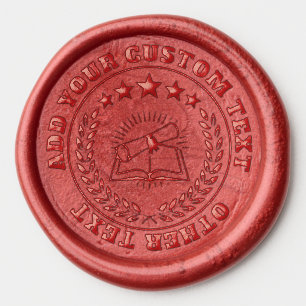 Custom 3D editable DIY Wax foil certificate seal Sticker