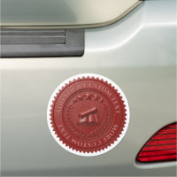 Custom 3D editable Red wax certificate seal