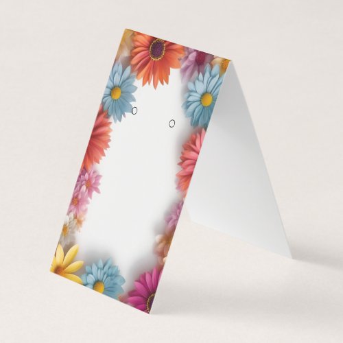 Custom 3D Floral Folded Tent Earring Display Cards