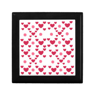 Custom 3D Jelly Hearts & Polka Dots Cute Pattern Gift Box