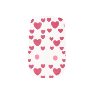 Custom 3D Jelly Hearts & Polka Dots Cute Pattern Minx Nail Art