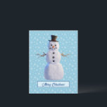 Custom 3D Snowman Christmas Card<br><div class="desc">Celebrate the holiday season and give this custom card to someone special. You can customize this design so this card reads however you'd like!</div>
