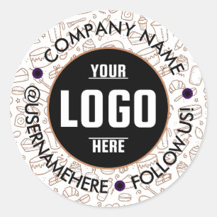 Custom 3x3" Round Vinyl Waterproof Business  Classic Round Sticker