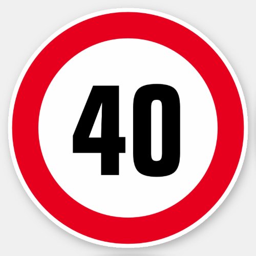 Custom 40 kmh or mph Speed Limit vinyl stickers