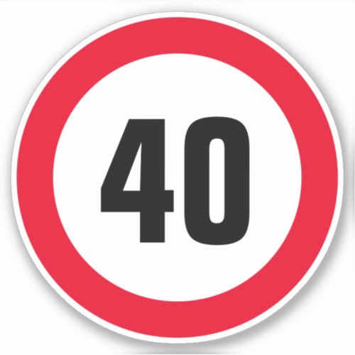 Custom 40 kmh or mph Speed Limit vinyl stickers