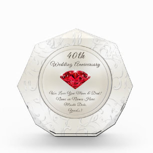 Custom 40th Anniversary Gift Ideas for Parents