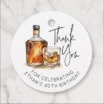 Custom 40th Birthday Favor Tags Whiskey/Bourbon<br><div class="desc">Celebrate a milestone with elegance and a touch of personal flair! Introducing our Customizable 40th Birthday Favor Tags, adorned with an exquisite watercolor illustration of whiskey or bourbon, perfect for adding a sophisticated twist to your birthday celebrations. Designed for whiskey enthusiasts and those cherishing the fine things in life, these...</div>