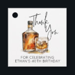 Custom 40th Birthday Favor Tags Whiskey/Bourbon<br><div class="desc">Elevate your milestone celebration with our unique Customizable 40th Birthday Favor Tags,  adorned with an elegant watercolor illustration of whiskey or bourbon. Perfect for the sophisticated spirit lover,  these bespoke tags add a personal touch to your birthday favors,  making them unforgettable keepsakes for your guests.</div>
