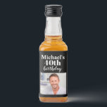 Custom 40th Birthday Party Mini Liquor Favor Label<br><div class="desc">Custom 40th Birthday Party Mini Liquor Favor Label</div>