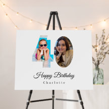 Custom 40th Birthday Photo Welcome Sign