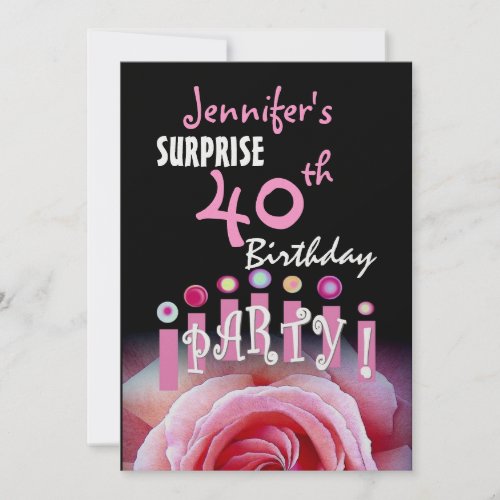 Custom 40th SURPRISE Birthday Party Invitation