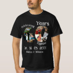 Custom 40th Wedding Anniversary 11 Photo Collage T-Shirt<br><div class="desc">Custom Ruby Red 40th Wedding Anniversary 11 Photo Collage. Personalize this typography unique 40th wedding anniversary with 11 photos,  wedding day dates and names.</div>