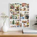 Custom 42 Photo Collage Canvas Print<br><div class="desc">Make your own photo display canvas wall art featuring 42 of your cherished photo memories in a modern grid style photo collage. Simply add your pictures for custom photo home decor or personalized gift for family and friends.</div>
