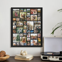 Custom 42 Photo Collage Faux Canvas Print