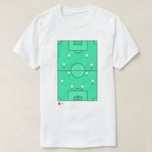 Custom 442 Soccer Formation Team Roster Board T-Shirt