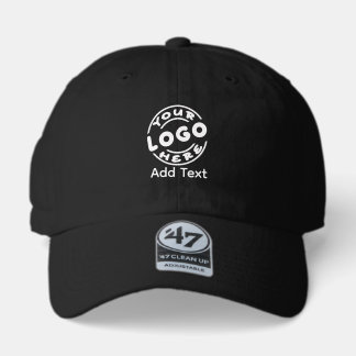 Custom 47 Brand Logo Hat -Corporate Black Baseball