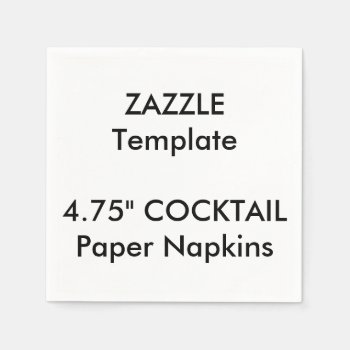 Custom 4.75" Cocktail Disposable Paper Napkins by ZazzleBlankTemplates at Zazzle