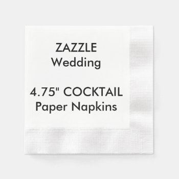 Custom 4.75" Cocktail Disposable Paper Napkins by ZazzleWeddingBlanks at Zazzle