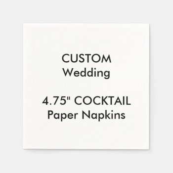 Custom 4.75" Cocktail Disposable Paper Napkins by APersonalizedWedding at Zazzle
