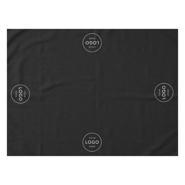 Custom 4 Circle Logo Company Business Restaurant Tablecloth (Front (Horizontal))