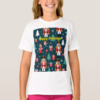 custom 4 face photo Christmas nutcracker T-Shirt